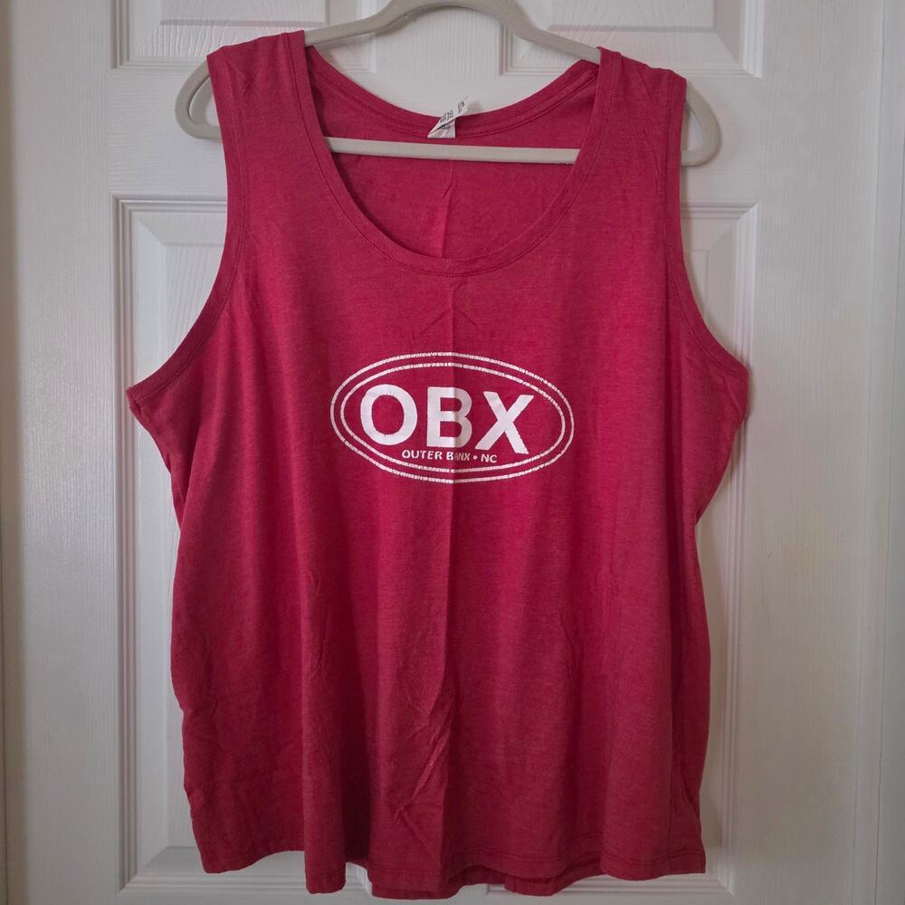Outer Banks NC "OBX"  Red Tank size 3X